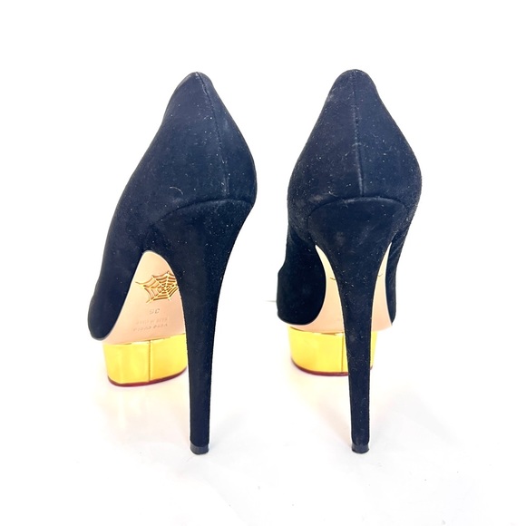 CHARLOTTE OLYMPIA DOLLY Suede Pumps - Picture 2 of 7